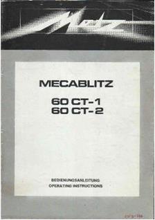 Metz 60 CT 1 manual. Camera Instructions.